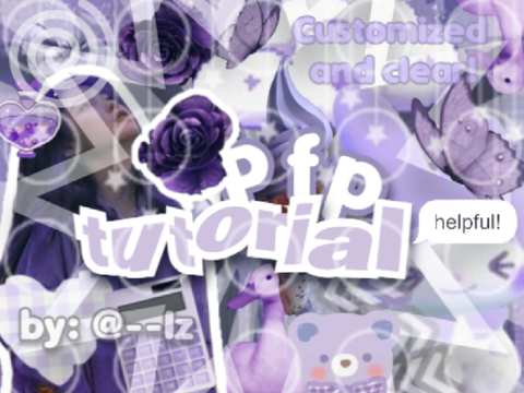 ⇝ How to make a customized clear pfp :))