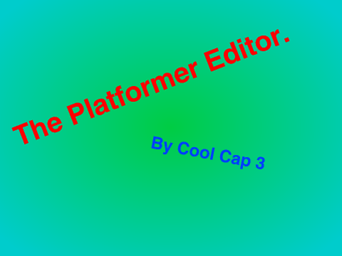 Platformer Editor