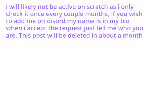 good bye for now