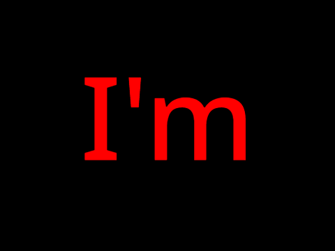 I'm