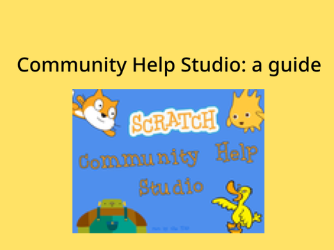 Welcome to the Community Help Studio