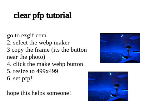 clear pfp tutorial! *:･