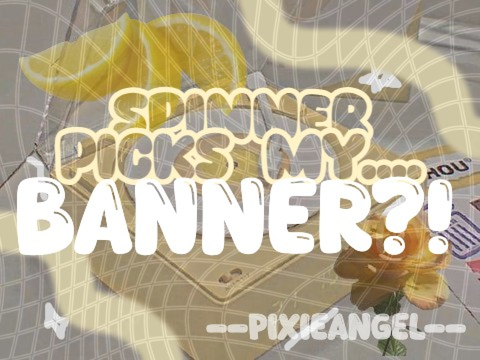 Wheel makes my banner!!✧˚ ༘✿ ♡ ⋆｡˚