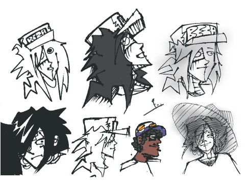 lil oc doodles + brush