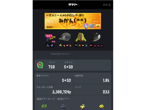 スプラ3　サマリーのやつを公開!!