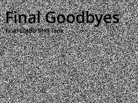 Final Goodbyes - LotBD VHS Tape