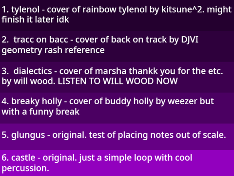 music dump #1