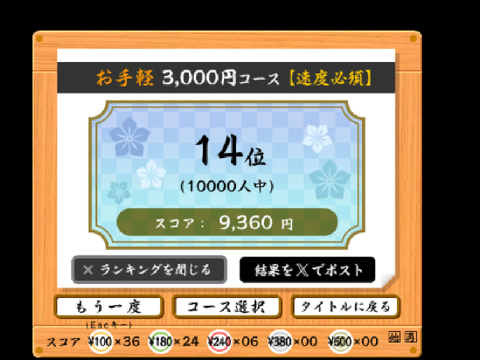 しゅ司打やって見た結果