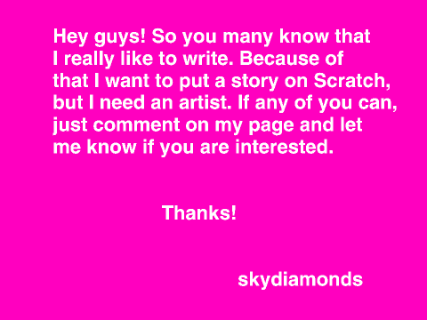 I Need An Artist!