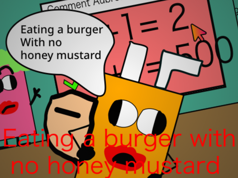Eating a burger with no honey mustard