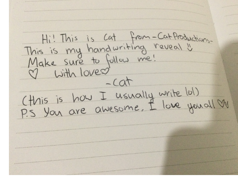 handwriting reveal