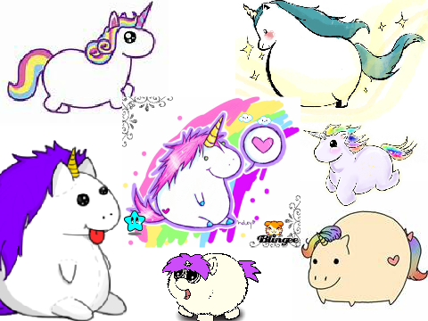 Unicorn Collage 4~Chubby Unicorns