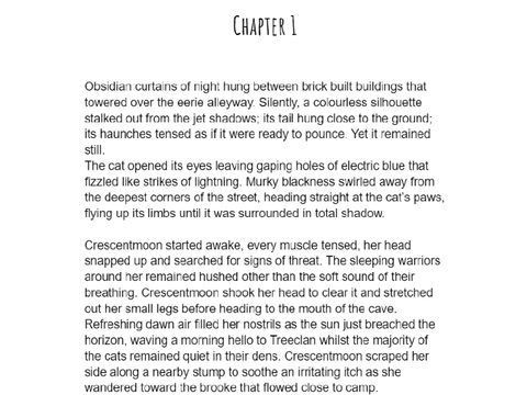 THE MOON WARRIOR- Chapter one