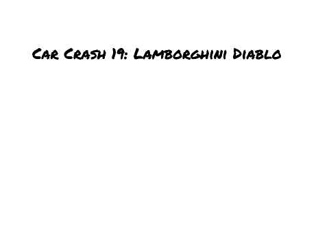 Car Crash 19: Lamborghini Diablo