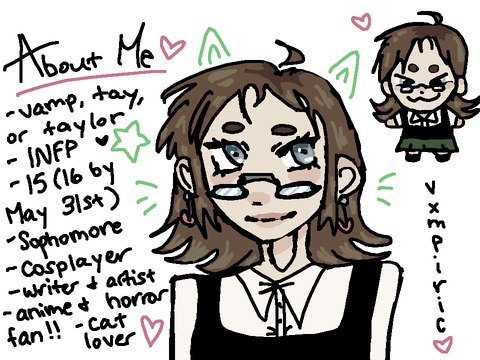 About me + lil art examples