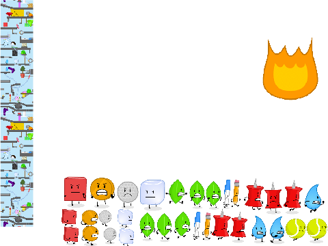 BFDI Animated Sprites remix