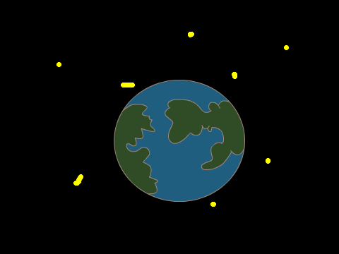 The earth exploded