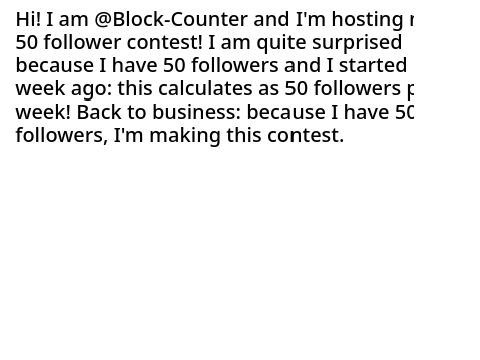 50 follower contest #anything (CLOSED)