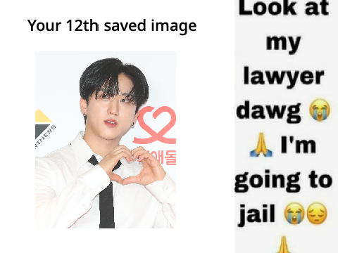 Your 12th saved image is ur lawyer  remix