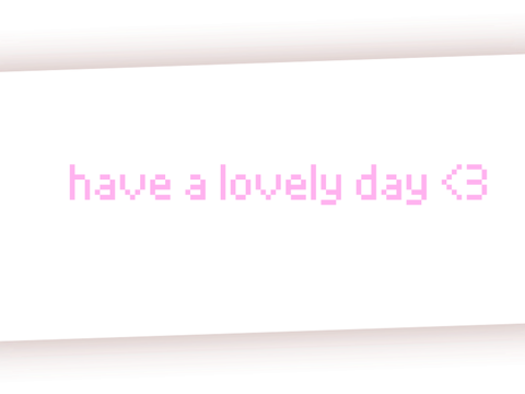 just a little message!