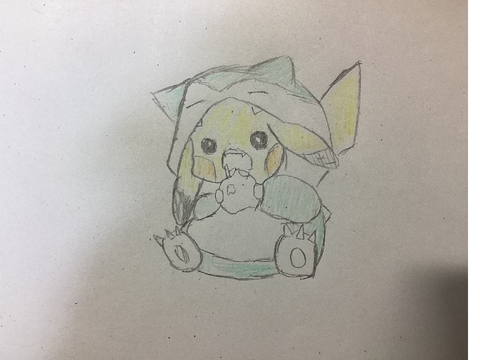 ピカチュウ描いた