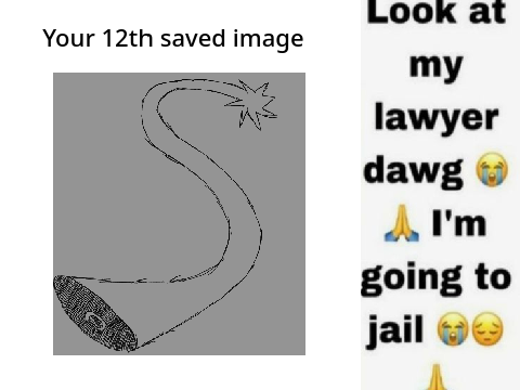 Your 12th saved image is ur lawyer