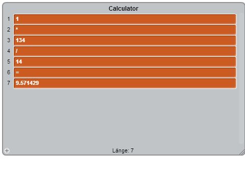 Multi Character-Calculator