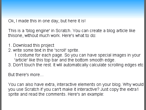 Blog: Write blogs on Scratch!