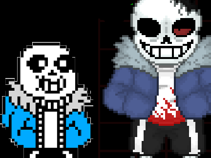 monochrome but horror sans and small sans