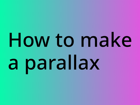 How to make a parallax