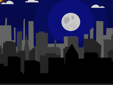 City parallax but its night