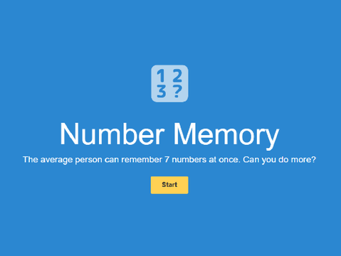 Human Benchmark | Number Memory Test