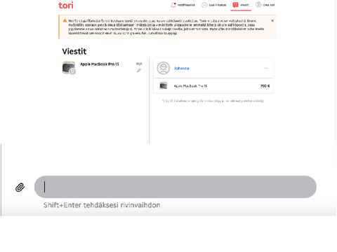 Tori.fi osto simulaattori