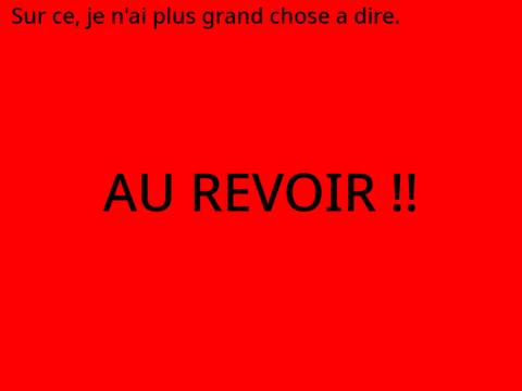 Un peu plus de choses sur moi.