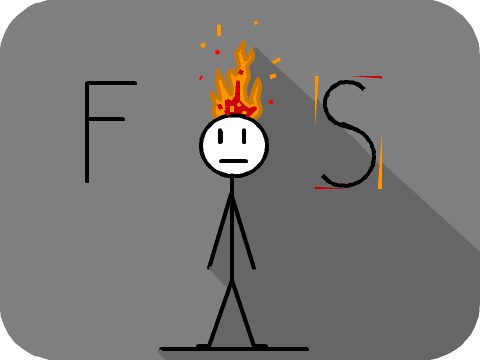 Flaming stickman logo