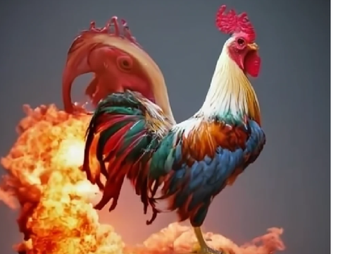 crazy chicken art contest entry