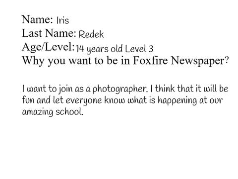Foxfire Newspaper Sign ups remix