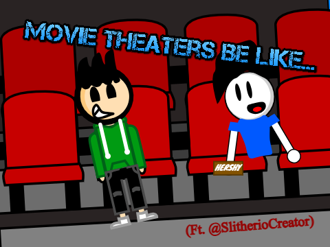 Movie Theaters Be Like... (ft @SlitherioCreator) #all #animations #Movie #Theaters #COLLAB #Trending