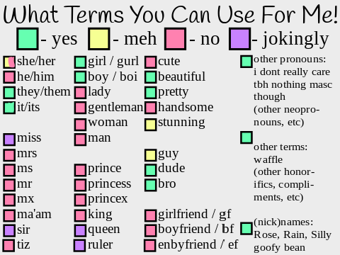What Terms You Can Use For Me :> 