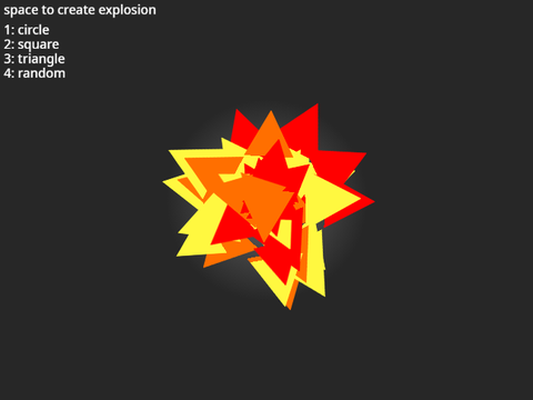 Randomly generated explosion