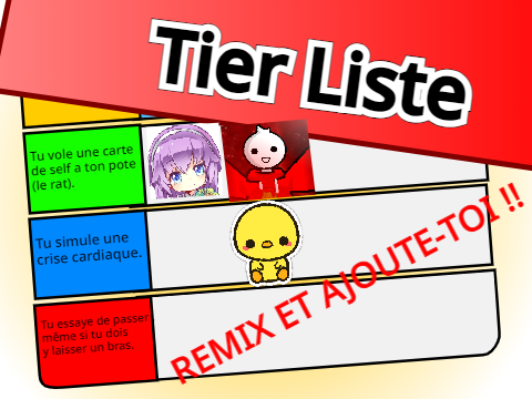 Tier Liste : Remix et ajoute-toi ✨