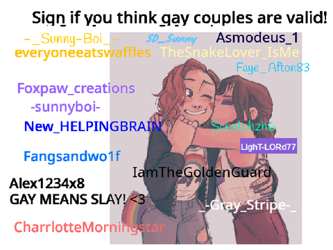 Sign if you think gay couples are valid! #fightforgayrights! remix remix remix remix