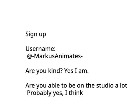 My sign up for Chat Monitor