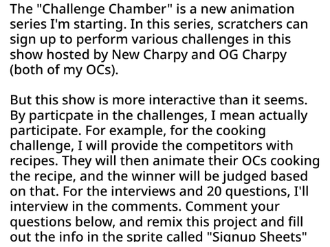 [OPEN] The Challenge Chamber Signups remix