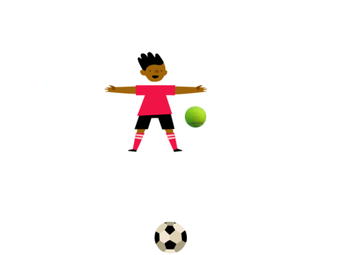 moving ball and goalie