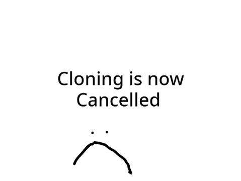 Cloning is cancelled