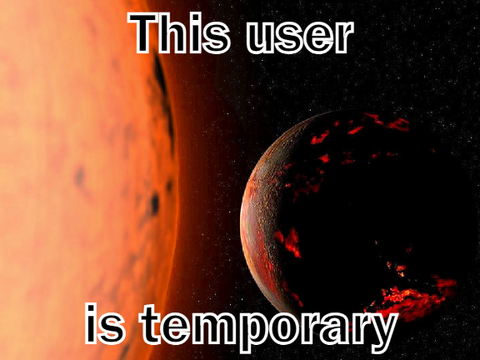 This user is temporary