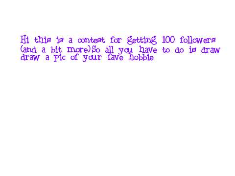 100 FOLLOWERS contest