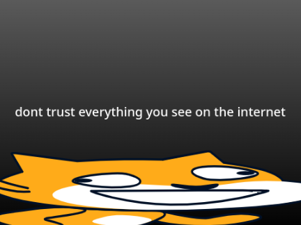 don't trust everything you see on the internet