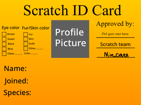Scratch ID card